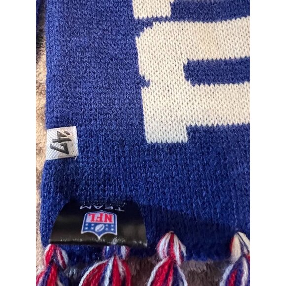 NFL New York Giants Officially Licensed Scarf Fringe 62" by 47' Brand - Picture 6 of 8